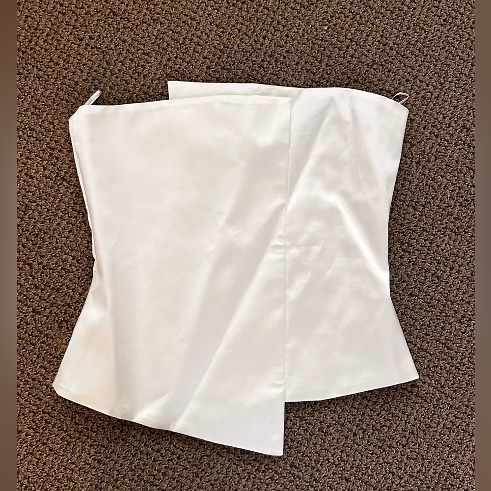 Zara strapless top in ivory xs